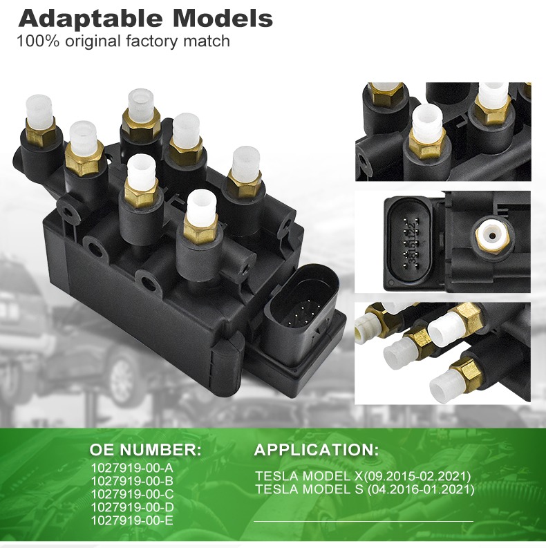 BISTE Air Suspension Valve Block for Tesla Model S & Model X (2016+) | Replaces 102791900B