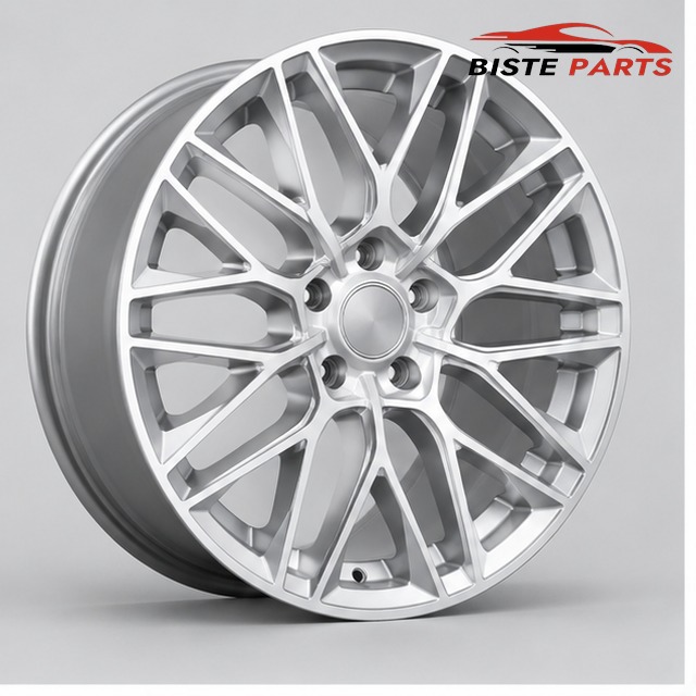 19x9.5 Alloy Wheel Tuning Style Transparent Brushed Silver for Universal 5x114.3 fitment — ET40 CB73.1 (Code 1910B)
